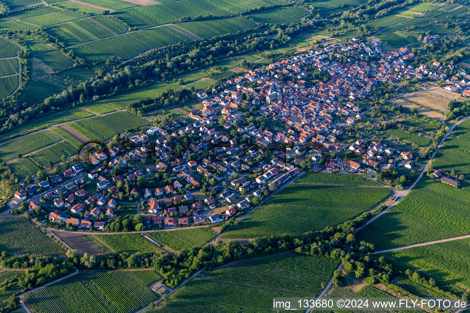 District Arzheim in Landau in der Pfalz in the state Rhineland-Palatinate, Germany from above