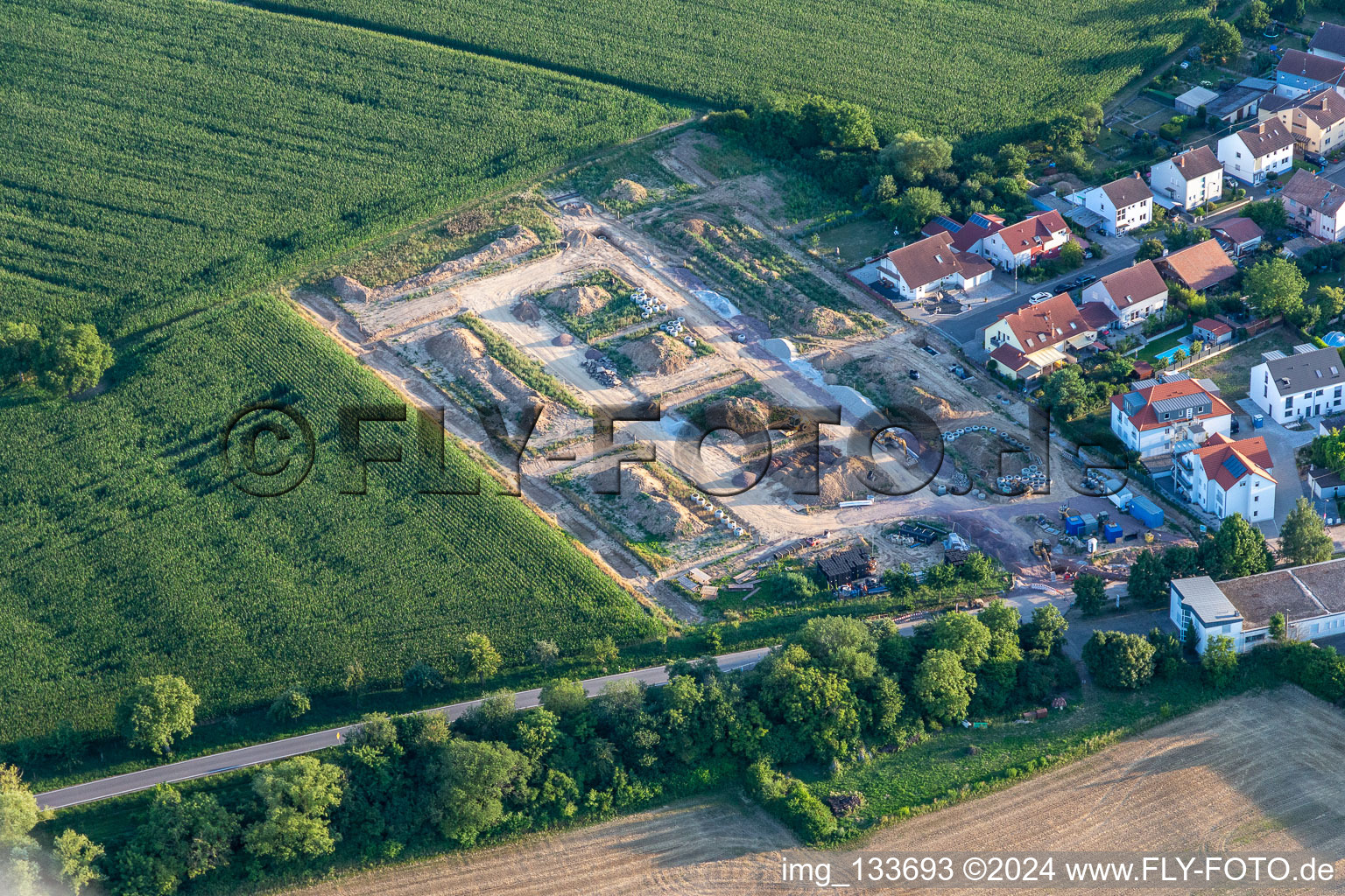 New development area in Mörzheim in the district Mörzheim in Landau in der Pfalz in the state Rhineland-Palatinate, Germany