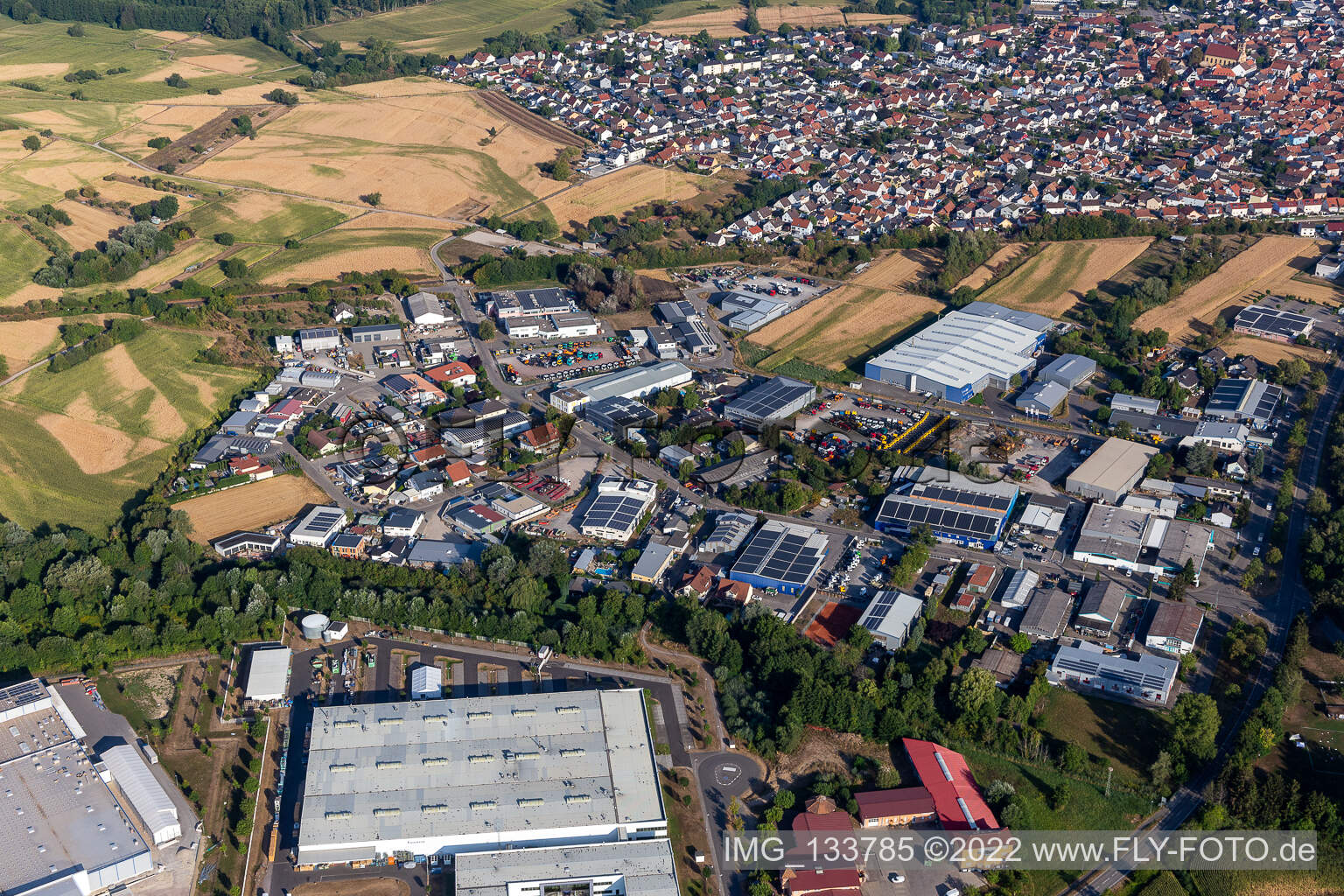 Industrial area Industriestr in Hagenbach in the state Rhineland-Palatinate, Germany