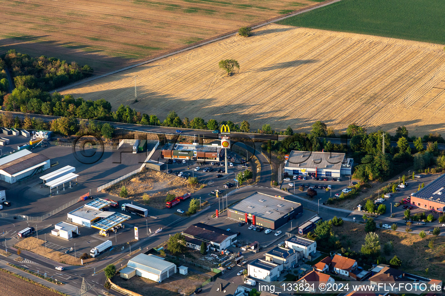 McDonald's at the Shell gas station in Haßloch in the state Rhineland-Palatinate, Germany