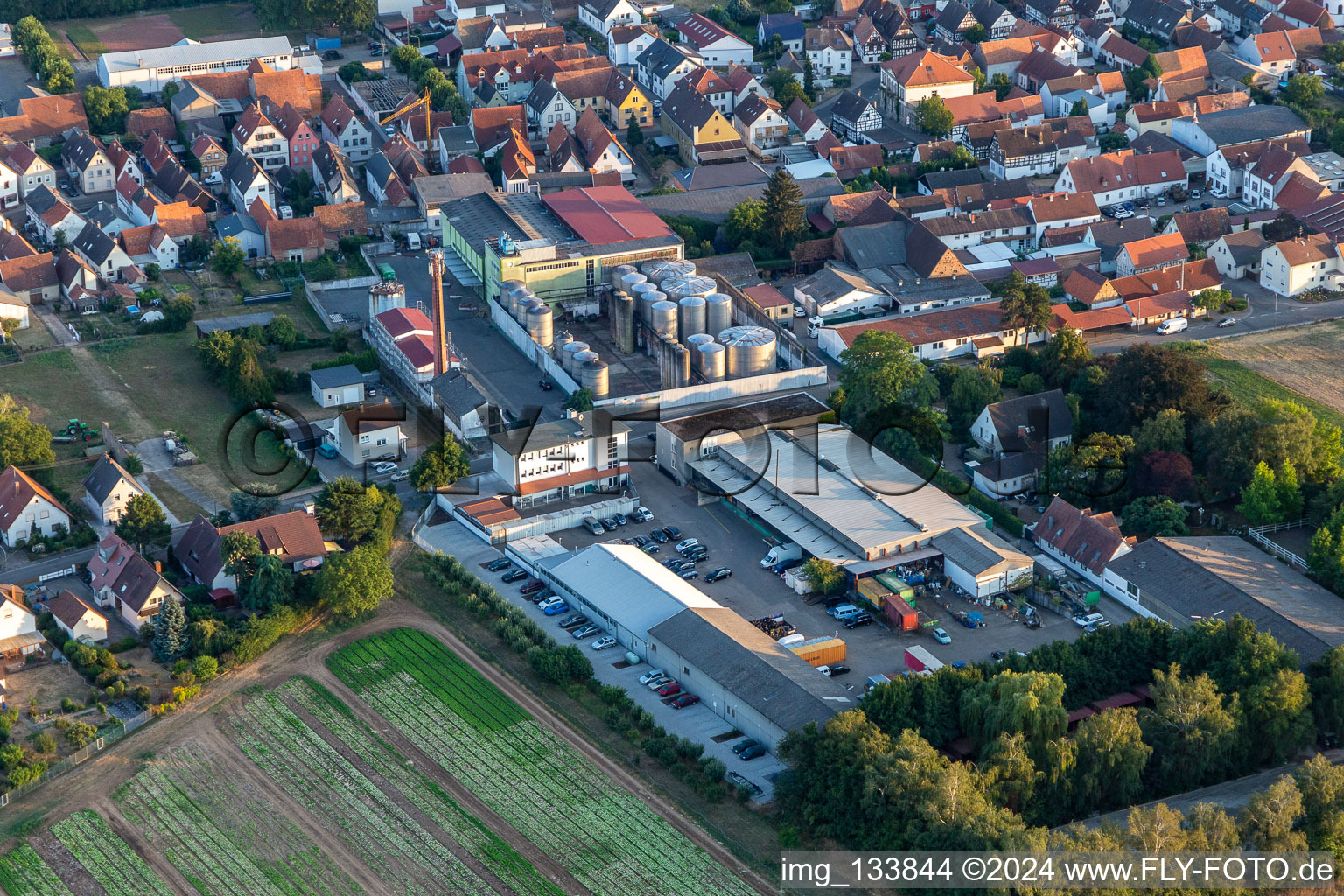 Günters Garage car workshop, Löwen-Brennerei GmbH in Lustadt in the state Rhineland-Palatinate, Germany