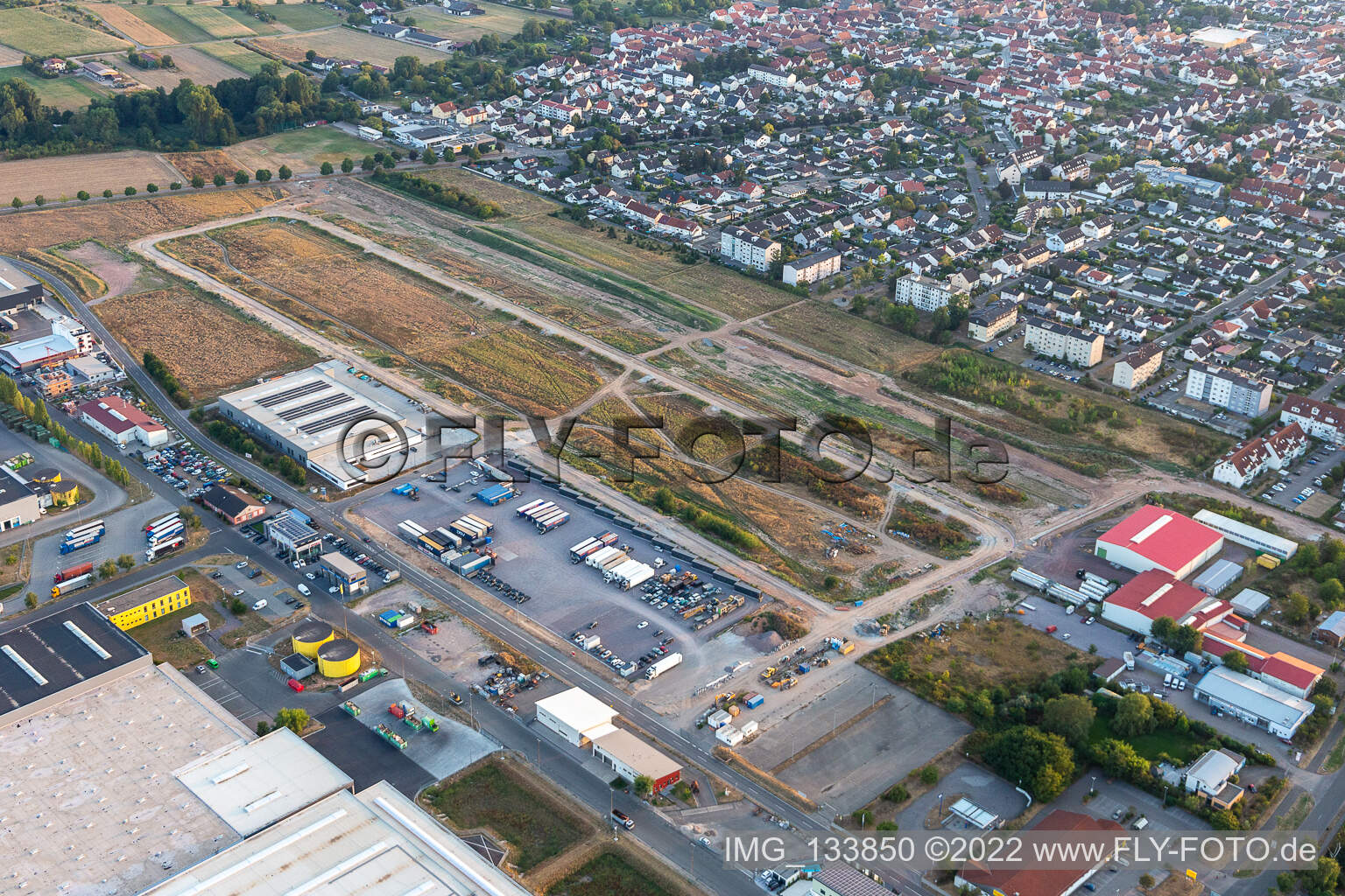 Expansion area for the Interpark commercial area in Offenbach an der Queich in the state Rhineland-Palatinate, Germany
