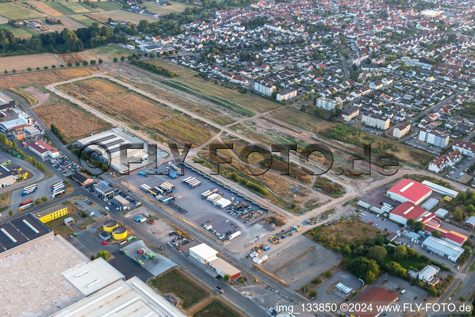 Expansion area for the Interpark commercial area in Offenbach an der Queich in the state Rhineland-Palatinate, Germany