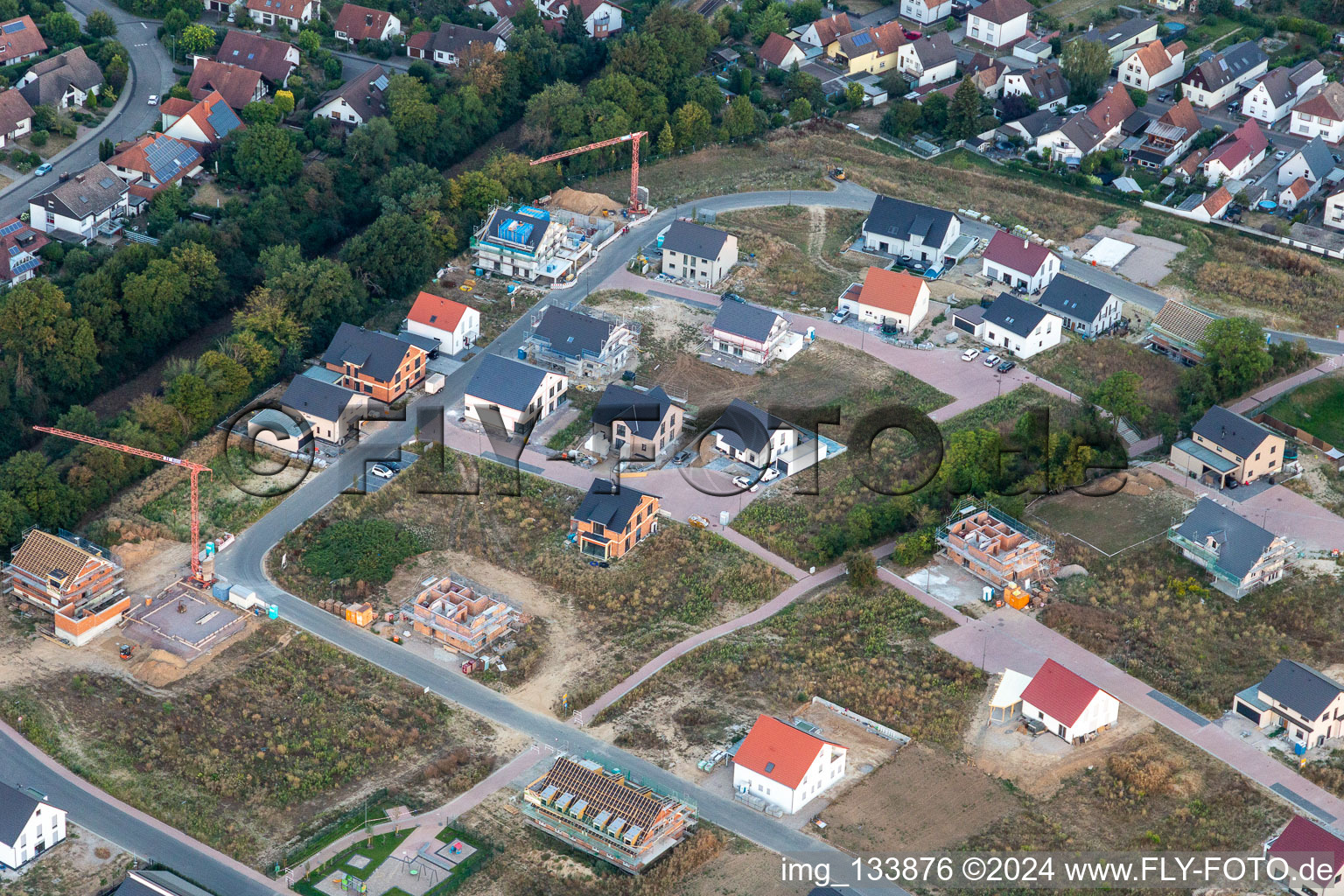 New development area K2, Flieder/Rosenweg in Kandel in the state Rhineland-Palatinate, Germany