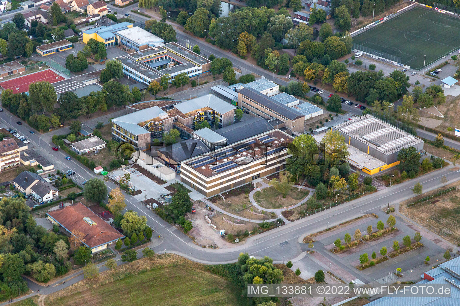 Aerial photograpy of IGS new building in Kandel in the state Rhineland-Palatinate, Germany