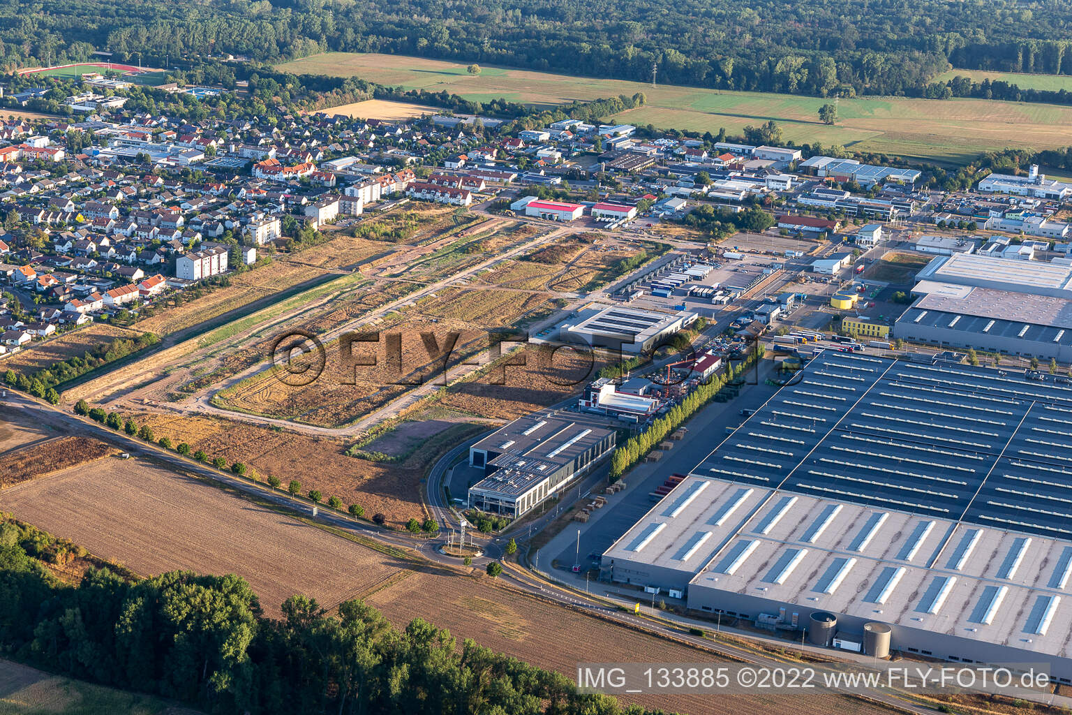 Expansion area of the Interpark in Offenbach an der Queich in the state Rhineland-Palatinate, Germany