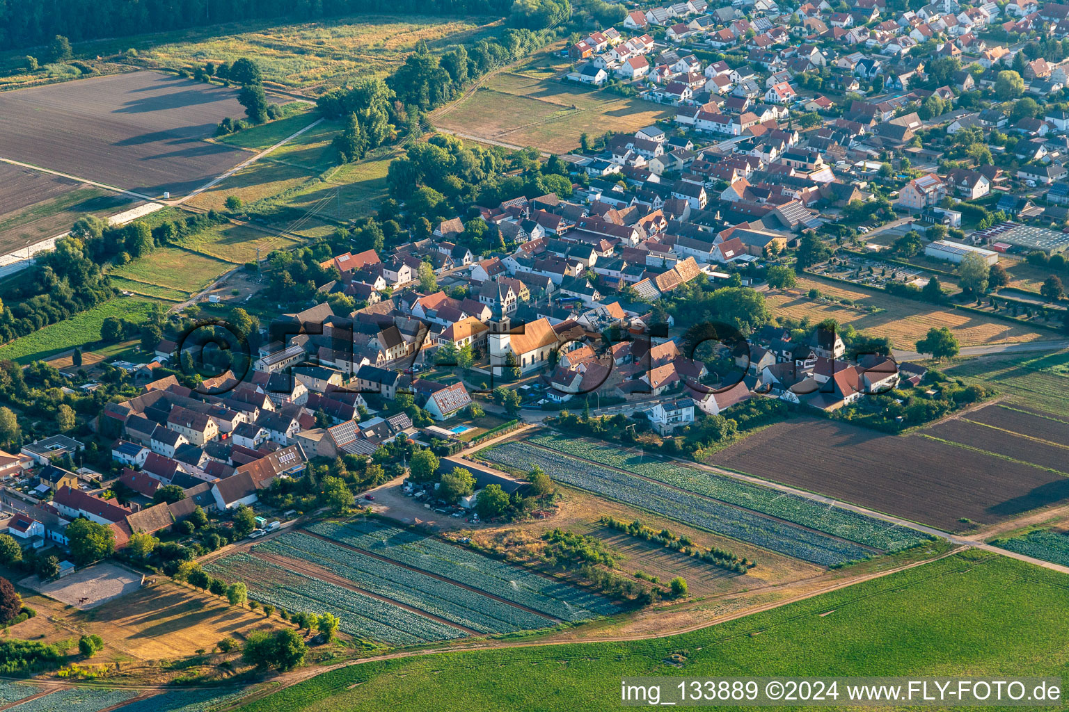 Freisbach in the state Rhineland-Palatinate, Germany seen from a drone