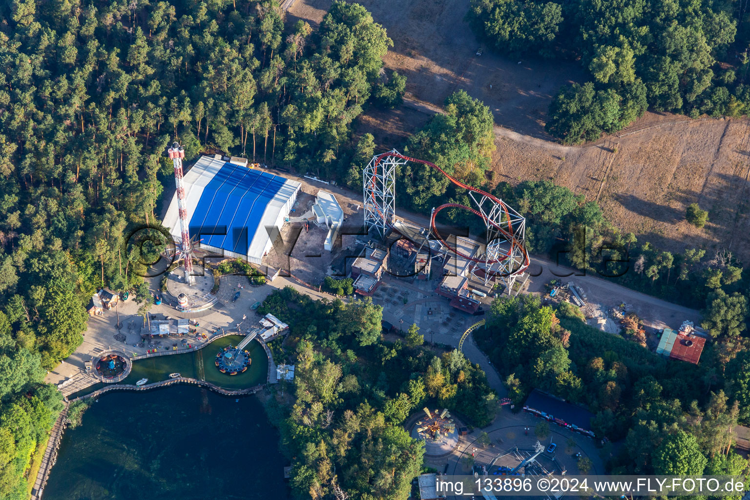 HolidayPark Pfalz in Haßloch in the state Rhineland-Palatinate, Germany from above