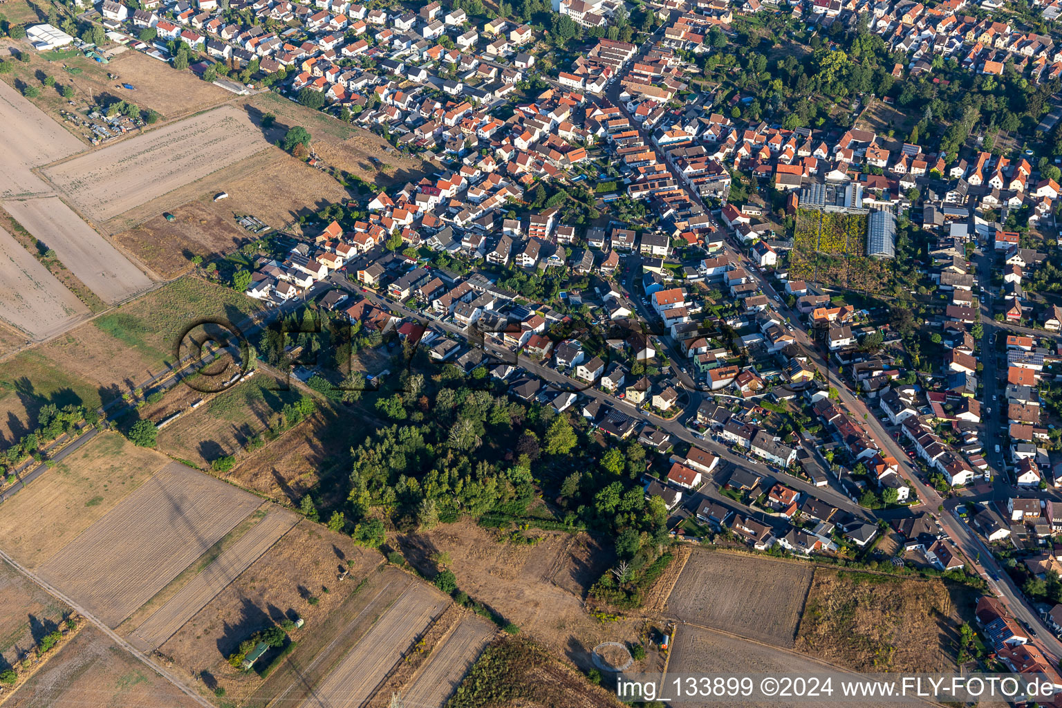 Brahmstr in the district Iggelheim in Böhl-Iggelheim in the state Rhineland-Palatinate, Germany