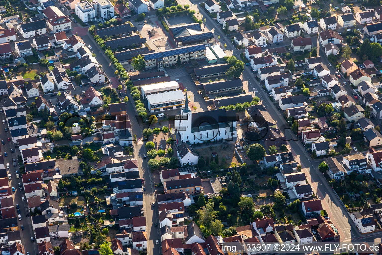 St. Laurentius Church, Primary School Schifferstadt South in Schifferstadt in the state Rhineland-Palatinate, Germany