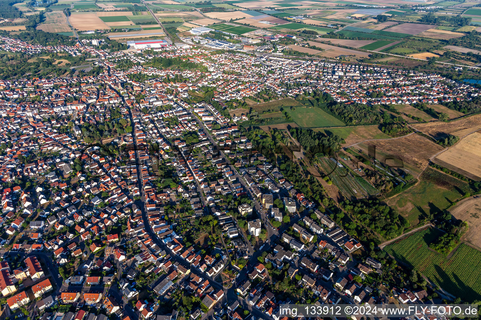 Schifferstadt in the state Rhineland-Palatinate, Germany out of the air