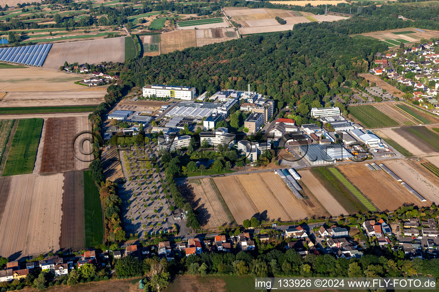 BASF Agricultural Center in Limburgerhof in the state Rhineland-Palatinate, Germany out of the air