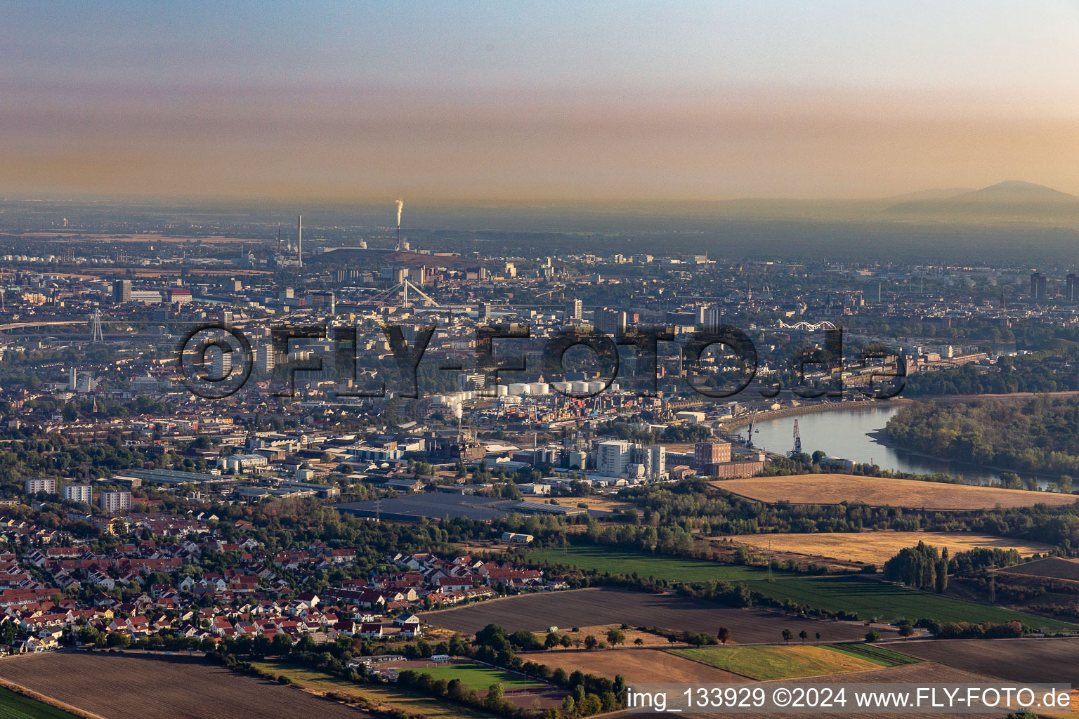 And Rhine port in the district Rheingönheim in Ludwigshafen am Rhein in the state Rhineland-Palatinate, Germany