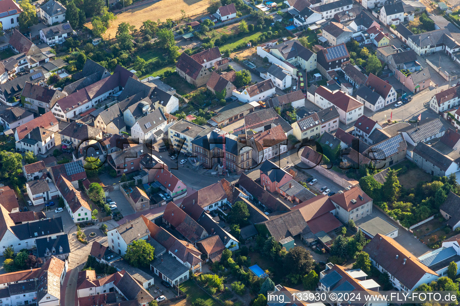 Main Street in Neuhofen in the state Rhineland-Palatinate, Germany