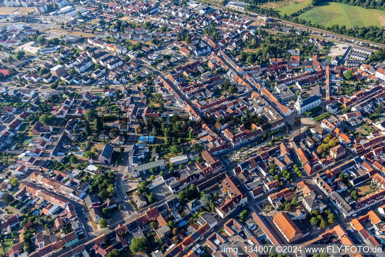 Marketplace in Philippsburg in the state Baden-Wuerttemberg, Germany