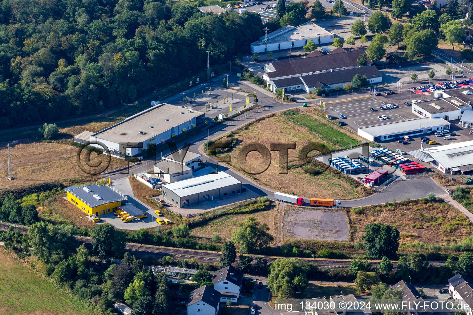 Lauterburger Strasse commercial area in Kandel in the state Rhineland-Palatinate, Germany