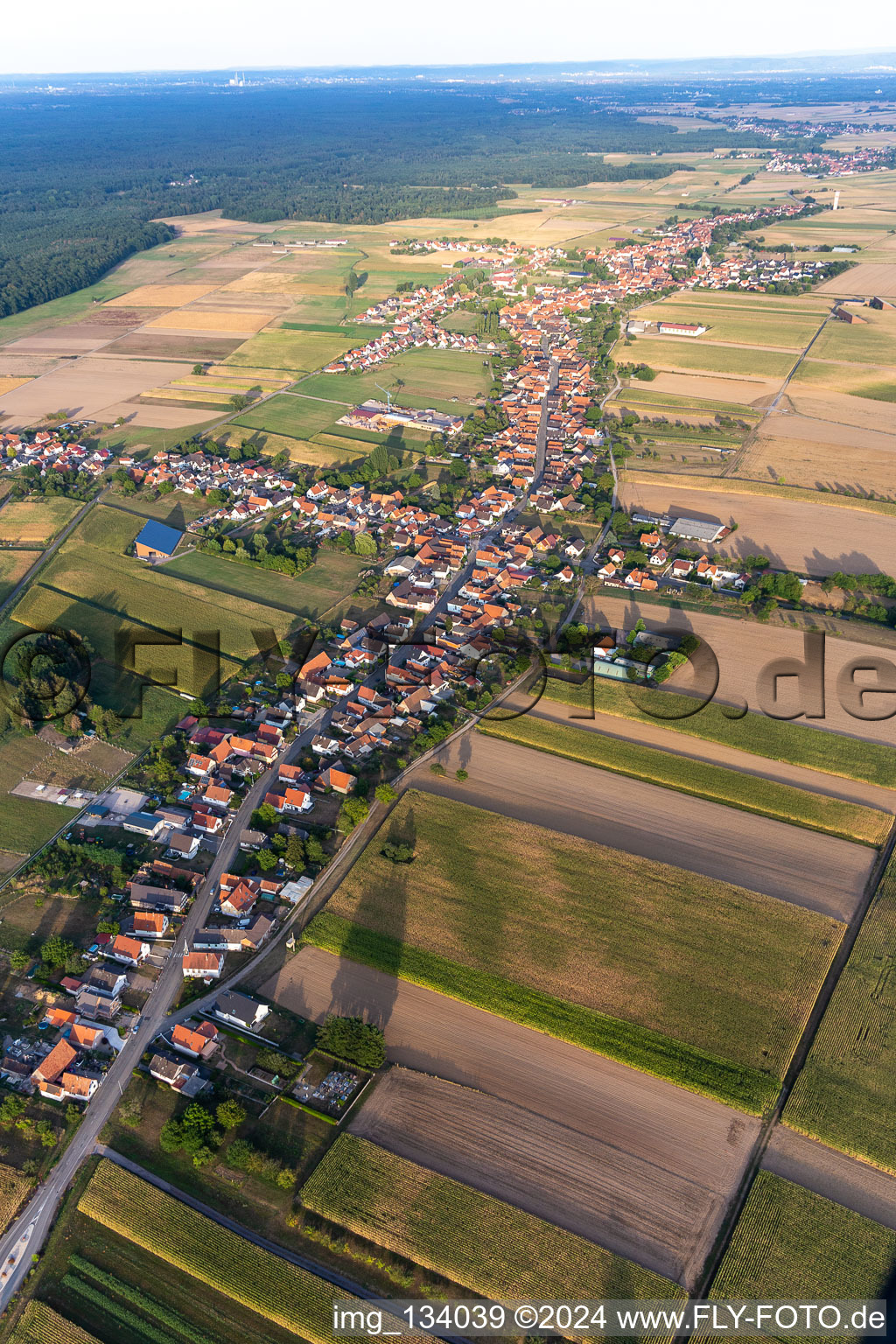 Schleithal in the state Bas-Rhin, France out of the air