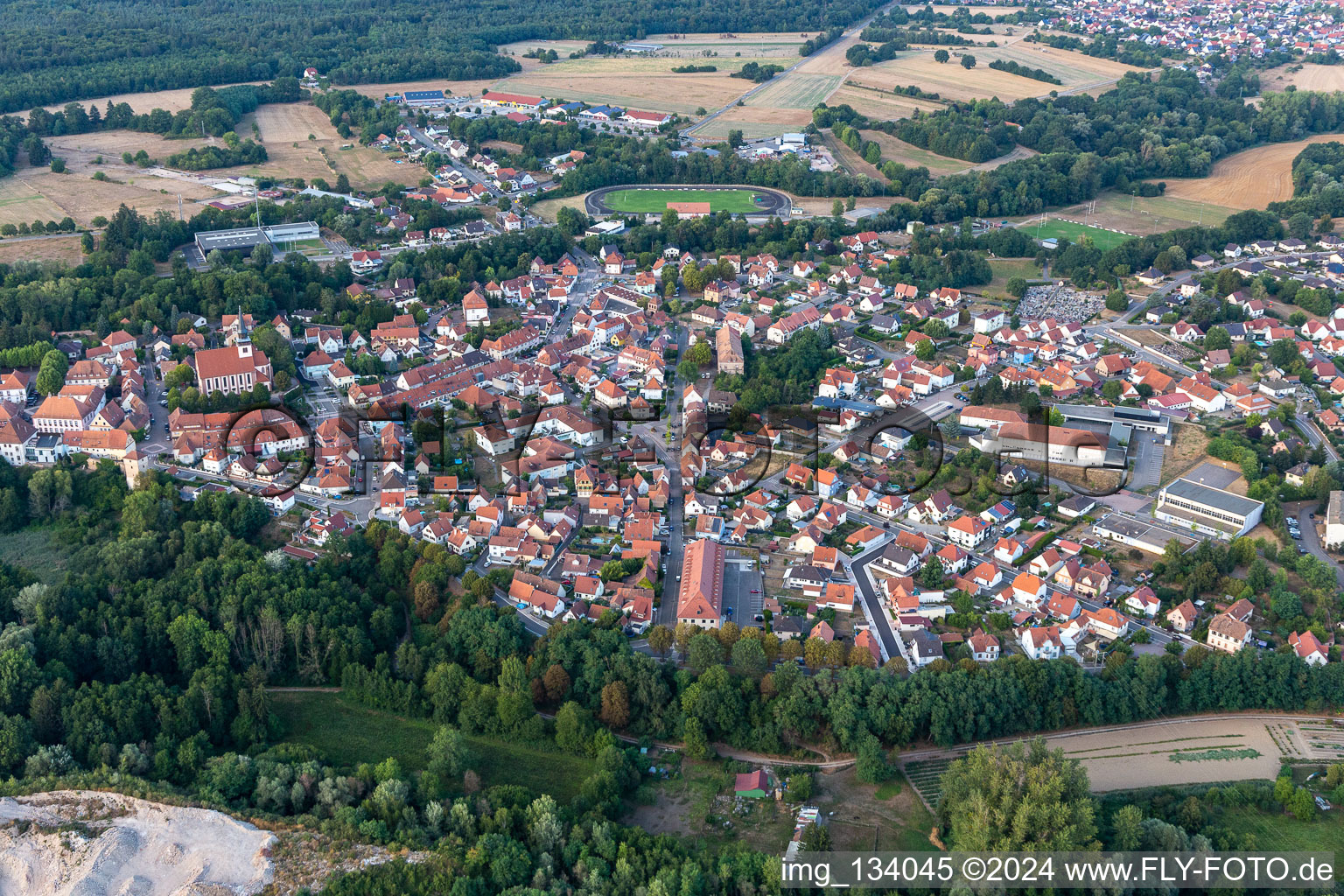 Lauterbourg in the state Bas-Rhin, France out of the air