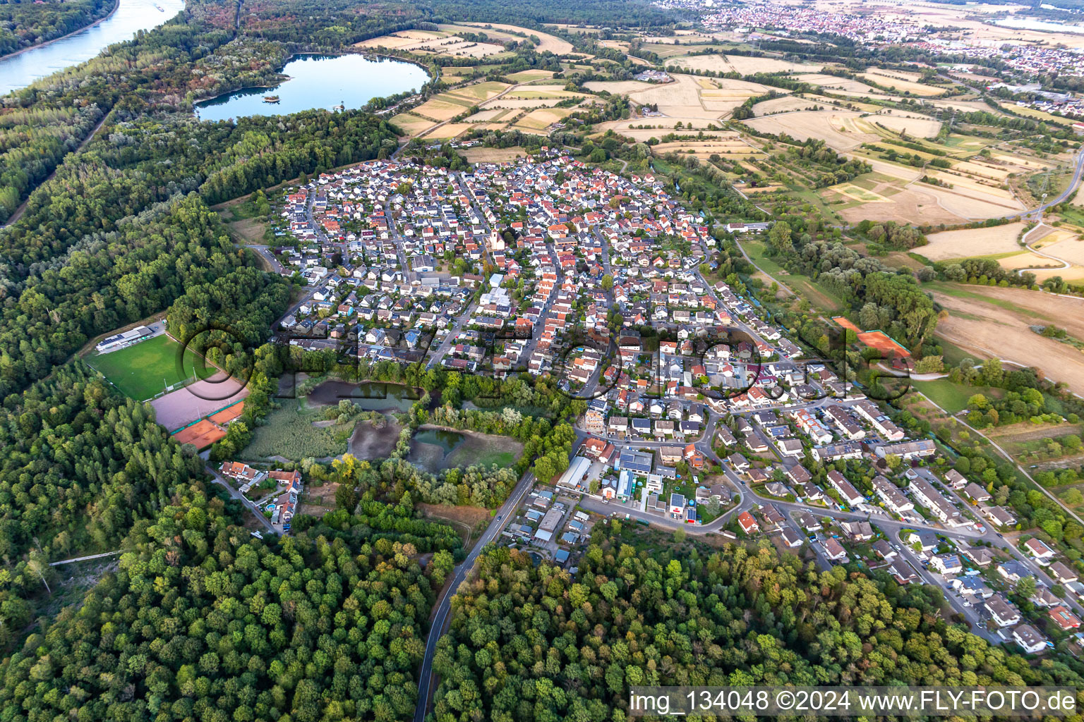 District Neuburgweier in Rheinstetten in the state Baden-Wuerttemberg, Germany