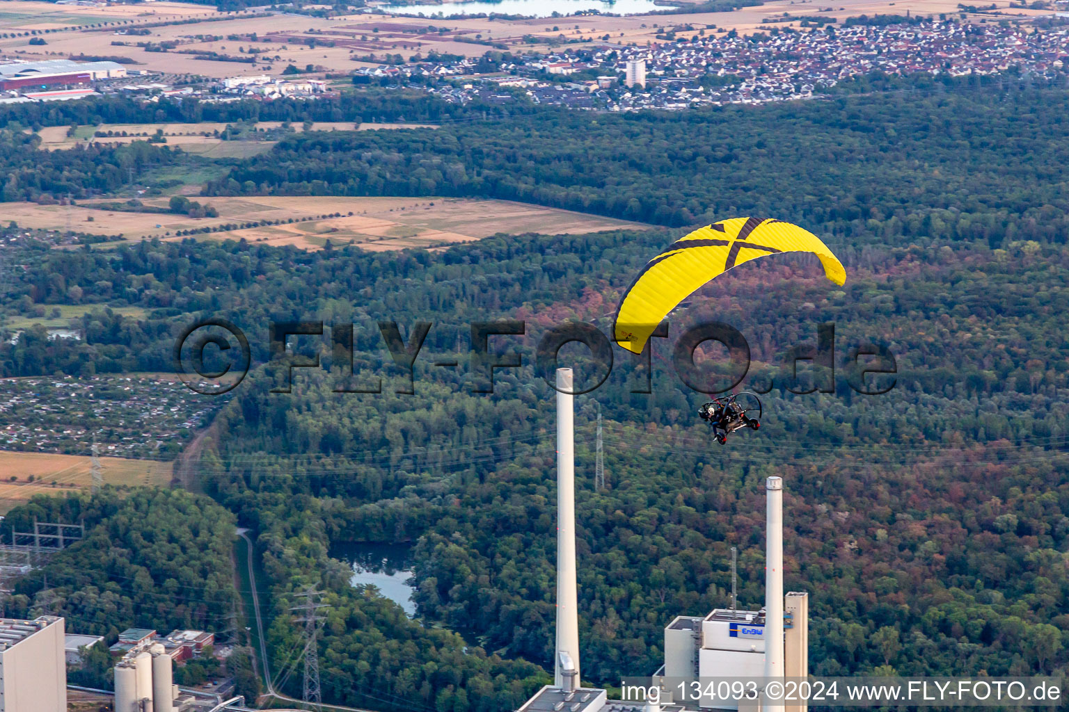 EnBW Energie Baden-Württemberg AG, Rhine port steam power plant Karlsruhe in the district Maximiliansau in Wörth am Rhein in the state Rhineland-Palatinate, Germany