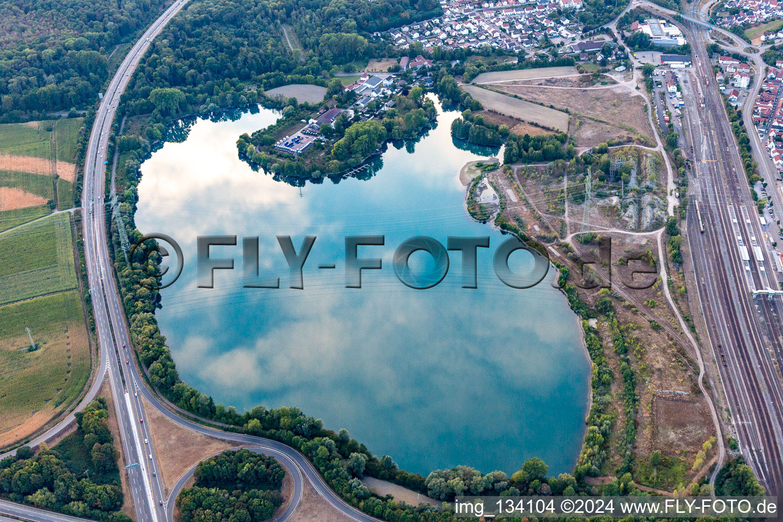 Schauffele Lake in Wörth am Rhein in the state Rhineland-Palatinate, Germany