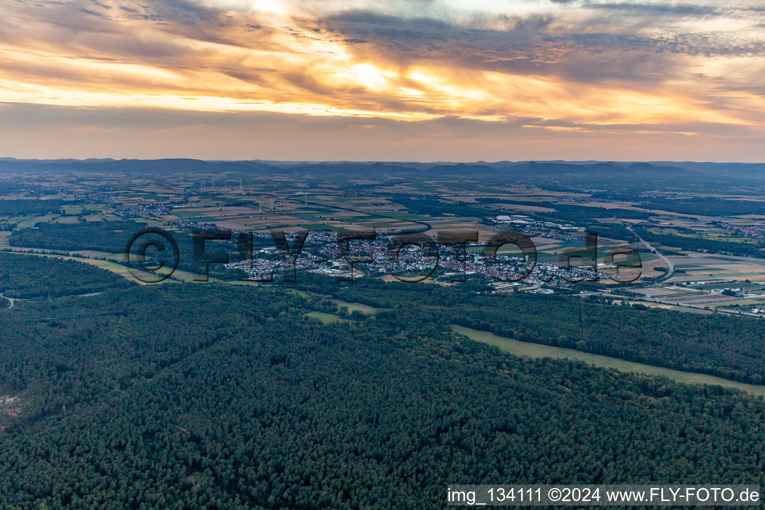 Oblique view of Kandel in the state Rhineland-Palatinate, Germany