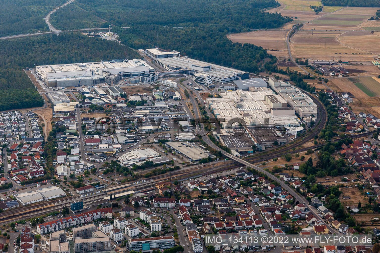 SEW-EURODRIVE GmbH & Co KG – Manufacturing plant and SCC mechanics/mechatronics in the district Graben in Graben-Neudorf in the state Baden-Wuerttemberg, Germany out of the air