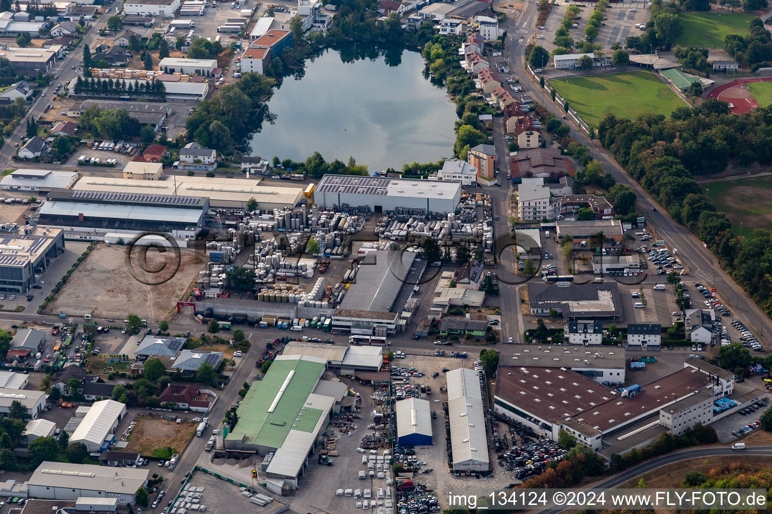 RONAL GmbH in front of the Waldsee in Forst in the state Baden-Wuerttemberg, Germany