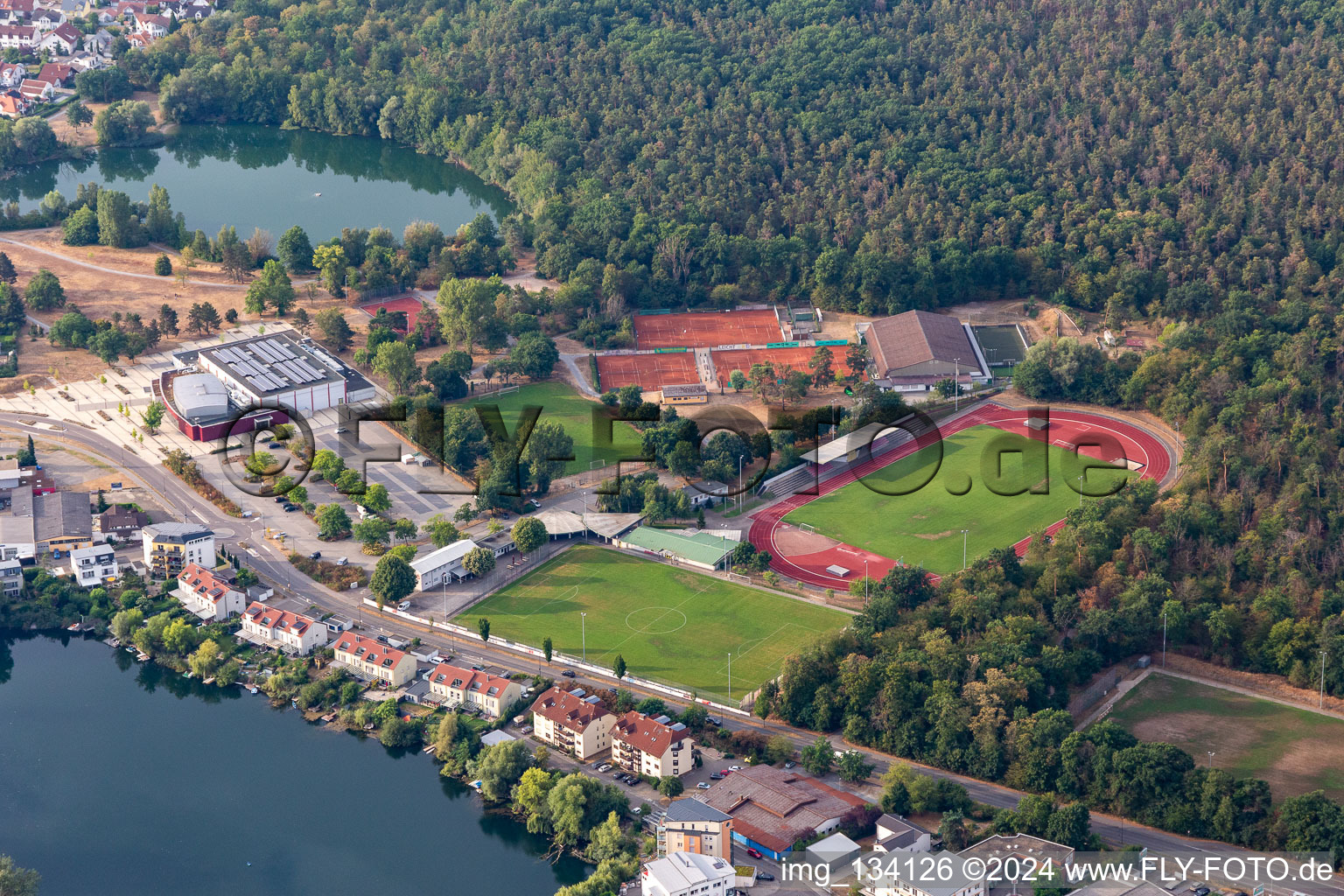 Waldseehalle, Waldseestadion FC Germania Forst 1909 eV in Forst in the state Baden-Wuerttemberg, Germany