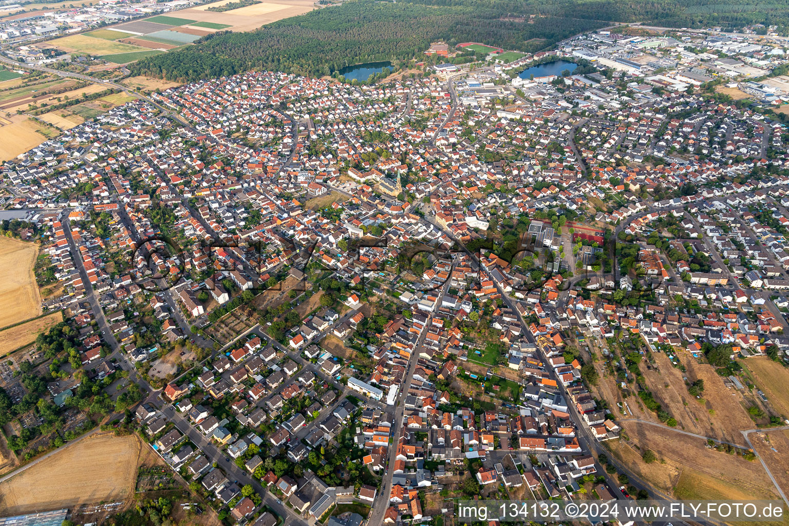 Aerial photograpy of Forst in the state Baden-Wuerttemberg, Germany