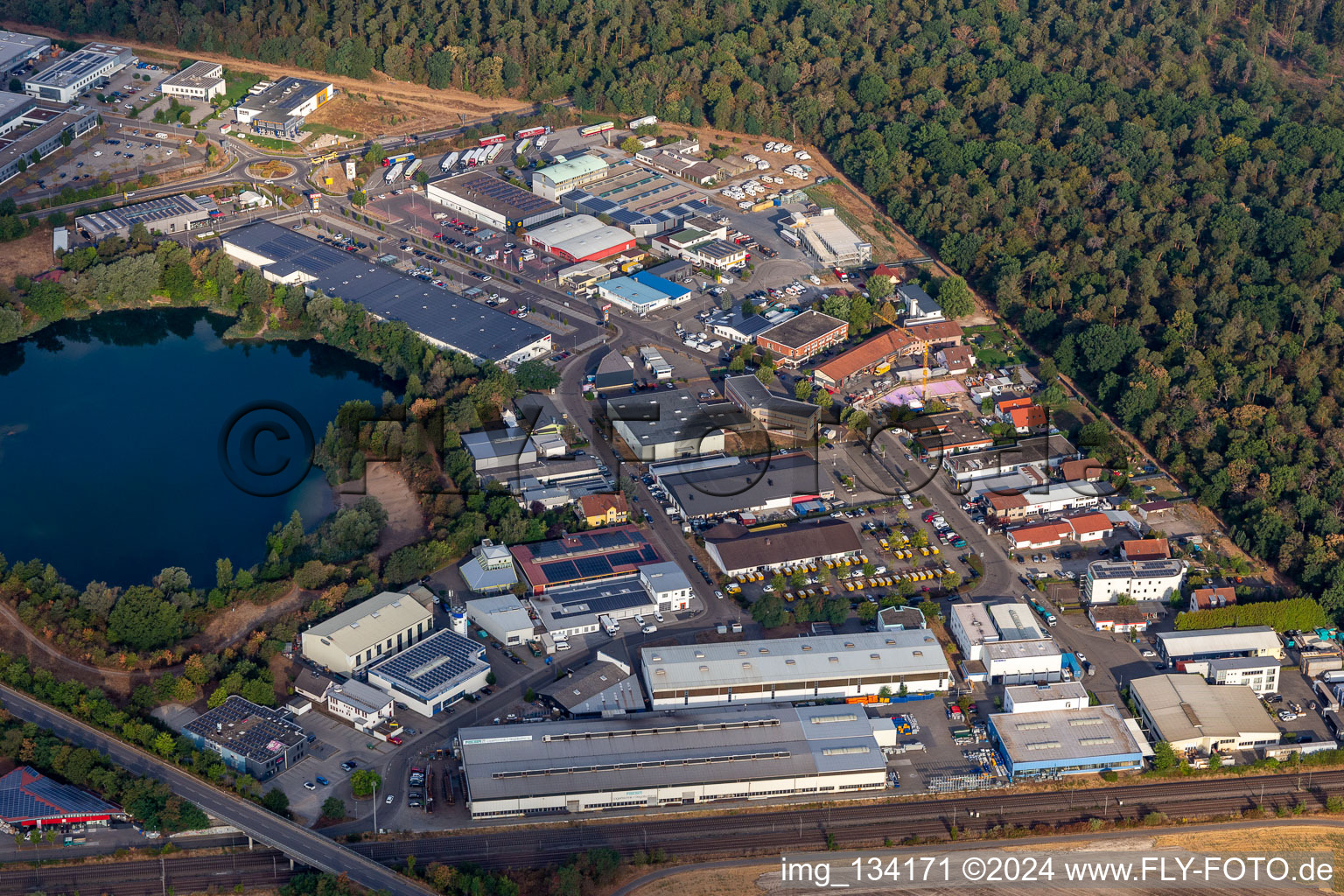 Industrial area Blankenloch in the district Blankenloch in Stutensee in the state Baden-Wuerttemberg, Germany