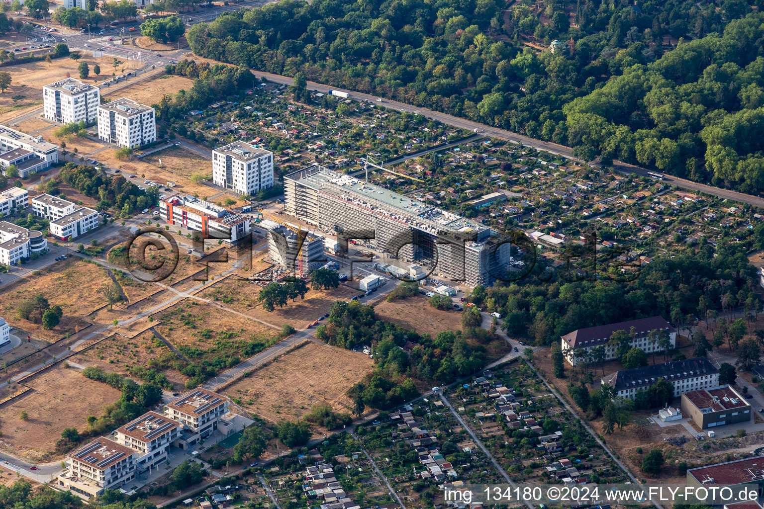 New technology park in Emmy-Noether-Straße in the district Rintheim in Karlsruhe in the state Baden-Wuerttemberg, Germany