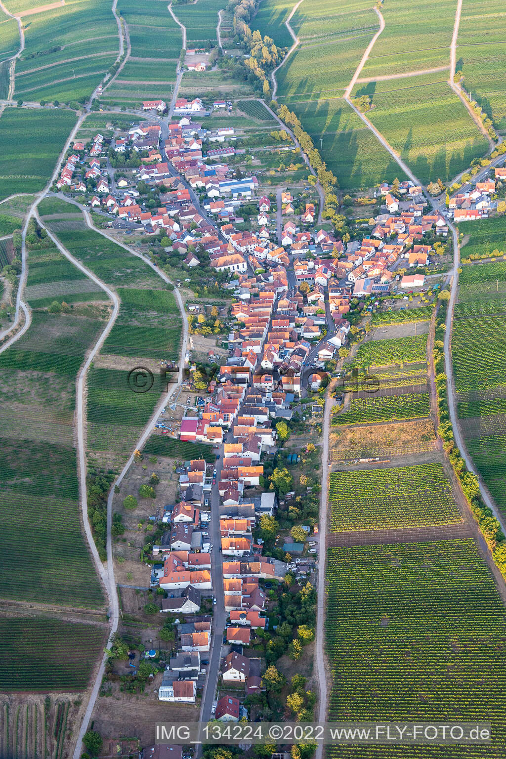 Aerial photograpy of Ranschbach in the state Rhineland-Palatinate, Germany