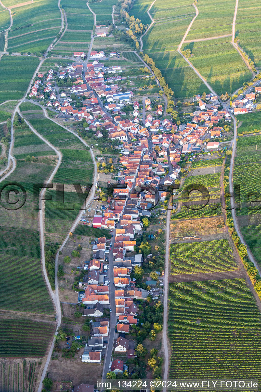 Aerial photograpy of Ranschbach in the state Rhineland-Palatinate, Germany