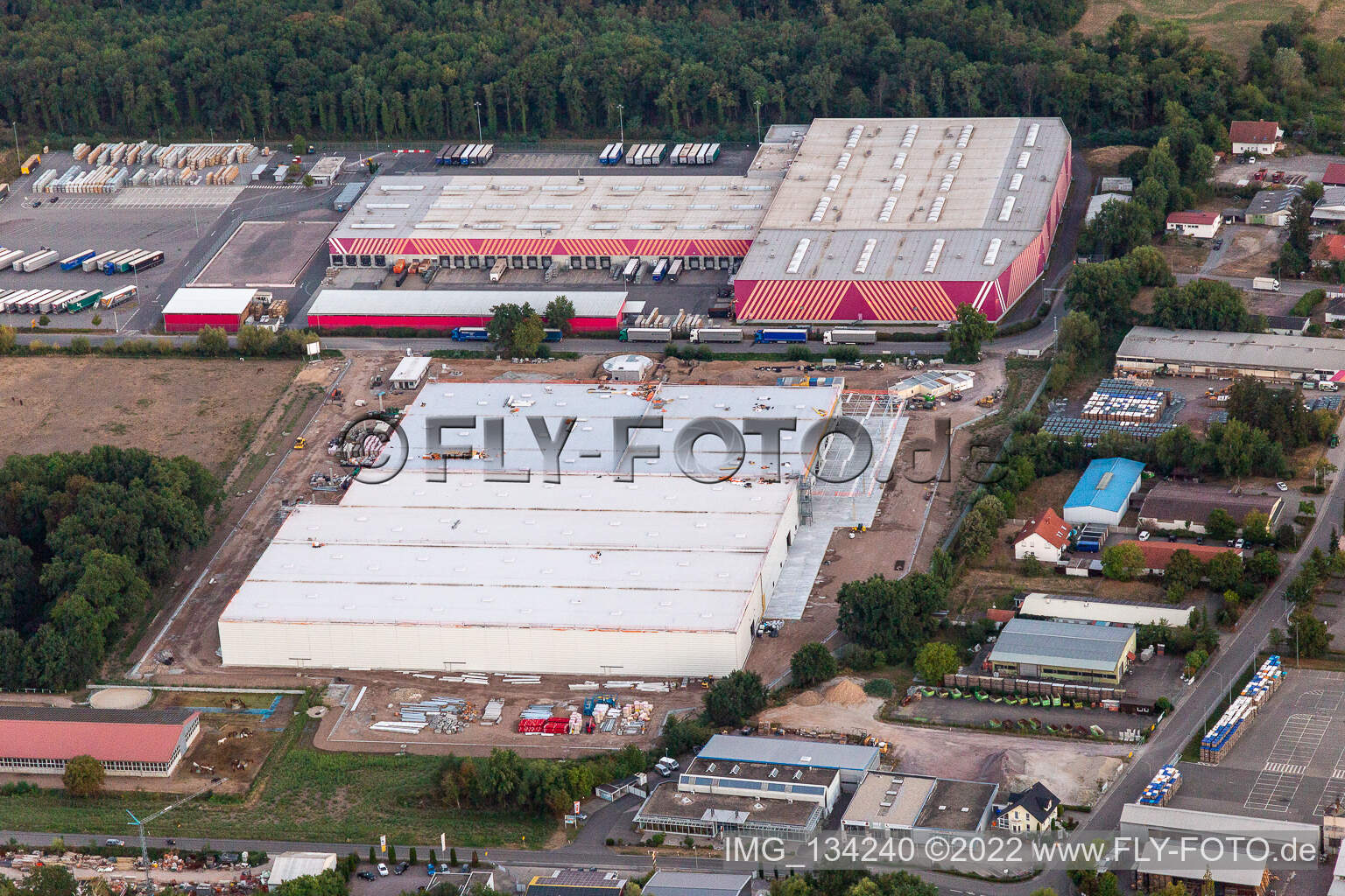 New building Hornbach logistics center Essingen in Essingen in the state Rhineland-Palatinate, Germany