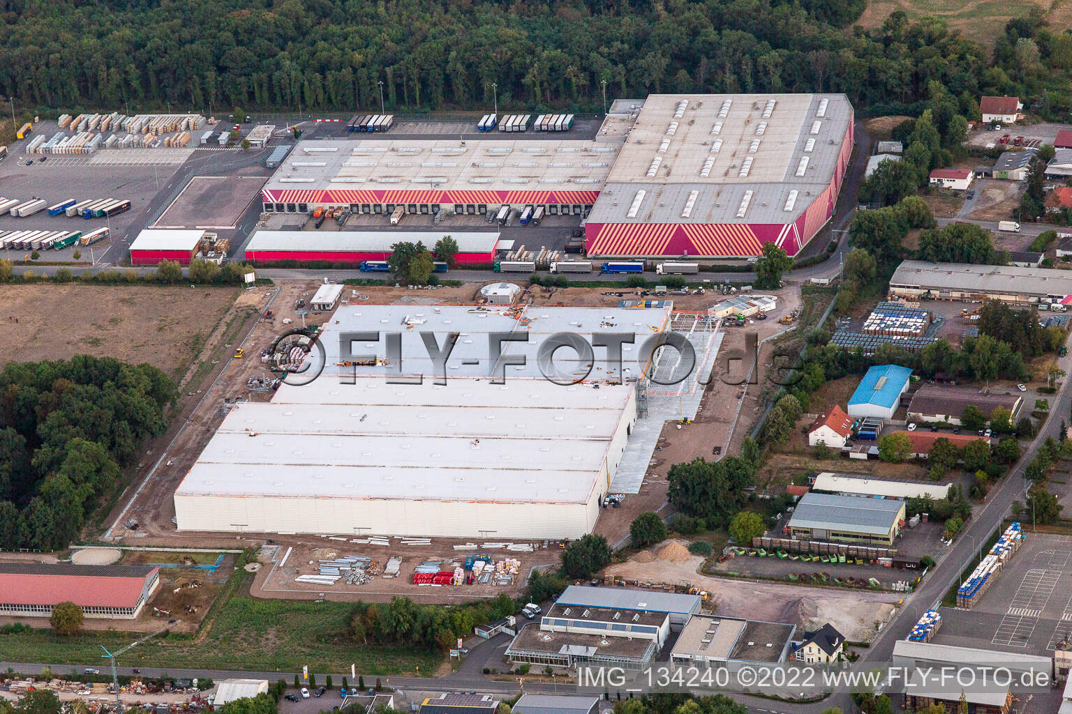 New Hornbach logistics center Essingen in the district Dreihof in Essingen in the state Rhineland-Palatinate, Germany