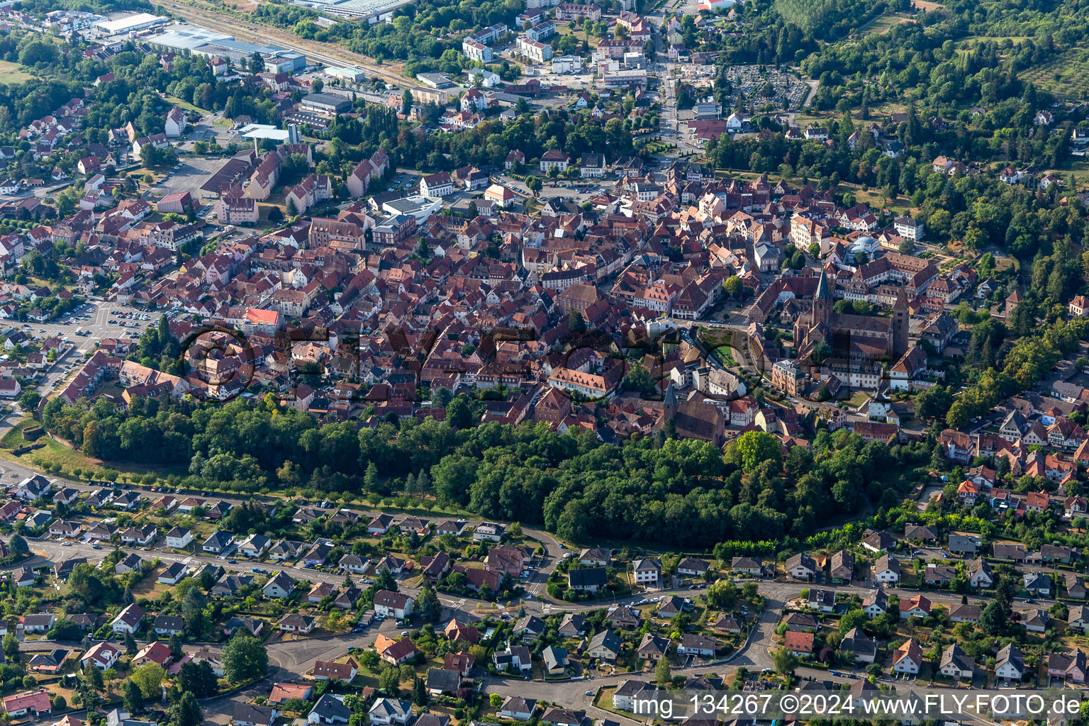 Wissembourg in the state Bas-Rhin, France out of the air