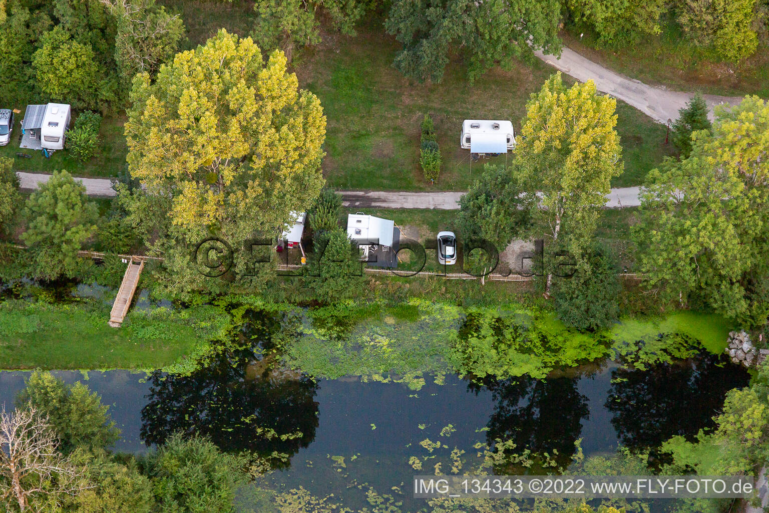Camping SAS Forge de Sainte Marie in Thonnance-les-Moulins in the state Haute Marne, France from above