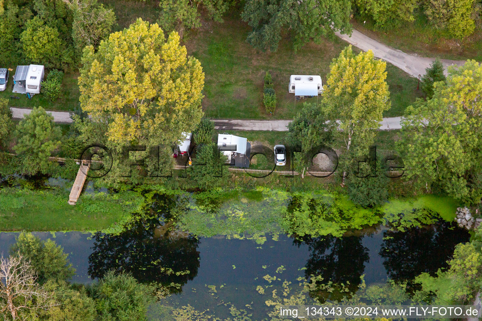 Camping SAS Forge de Sainte Marie in Thonnance-les-Moulins in the state Haute Marne, France from above