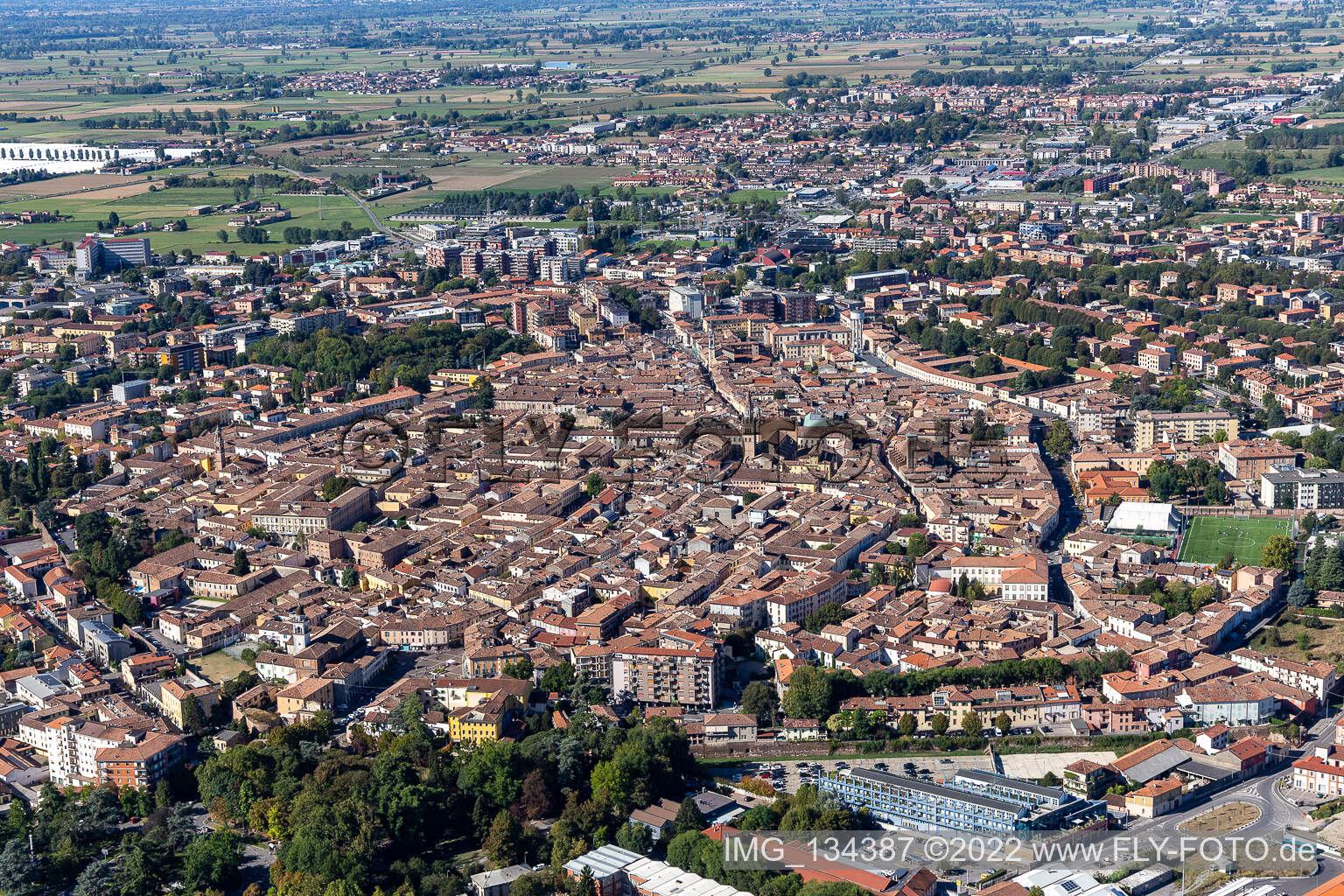 Historic Old Town in Crema in the state Cremona, Italy