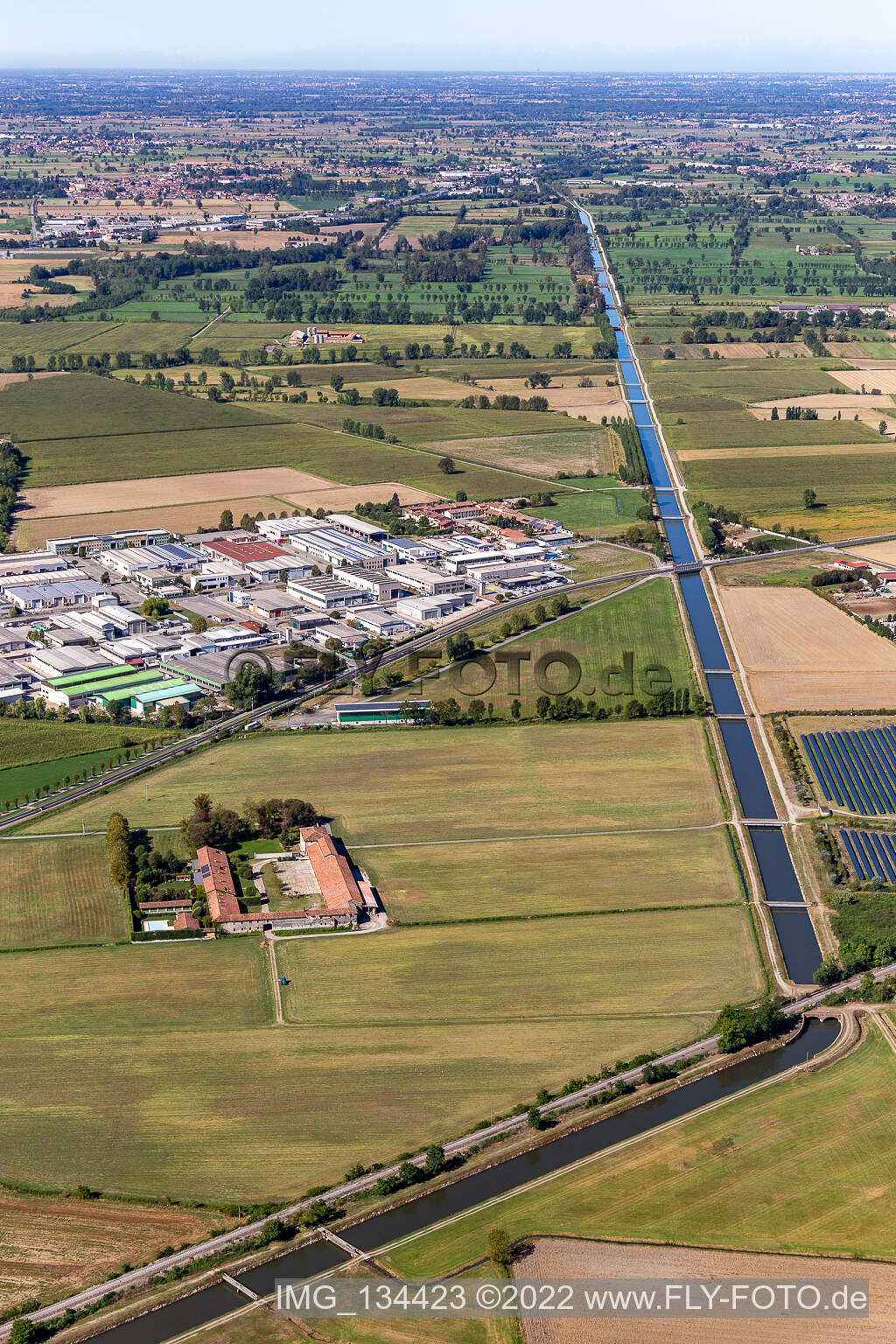 Vacchelli Canal in the district Santo Stefano in Vairano in Crema in the state Cremona, Italy