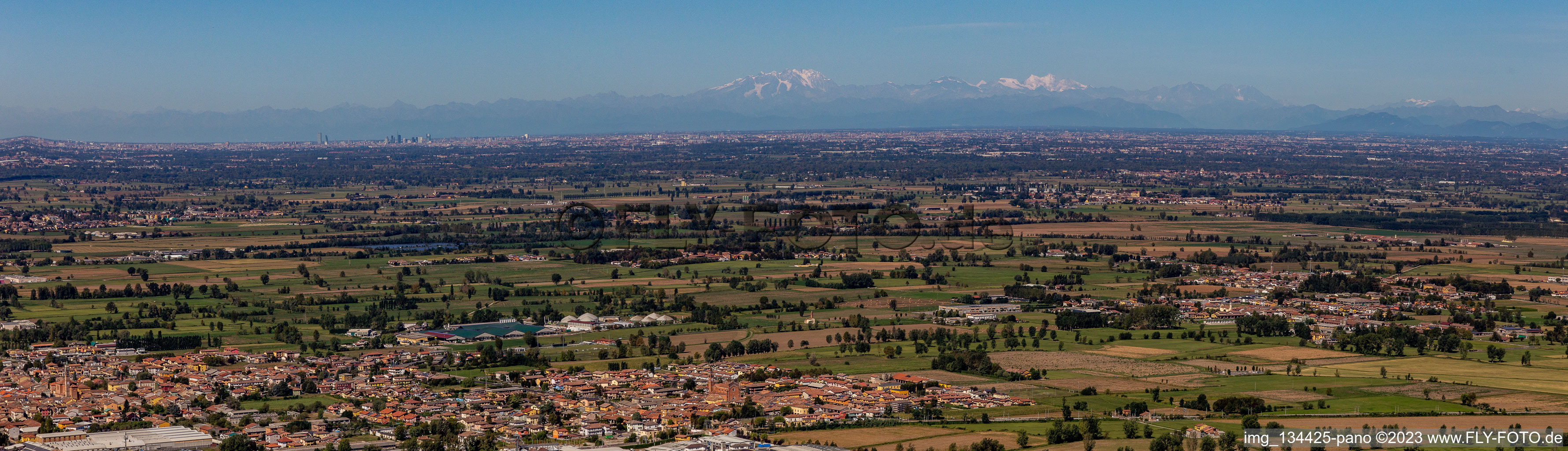 Panorama in Trescore Cremasco in the state Cremona, Italy
