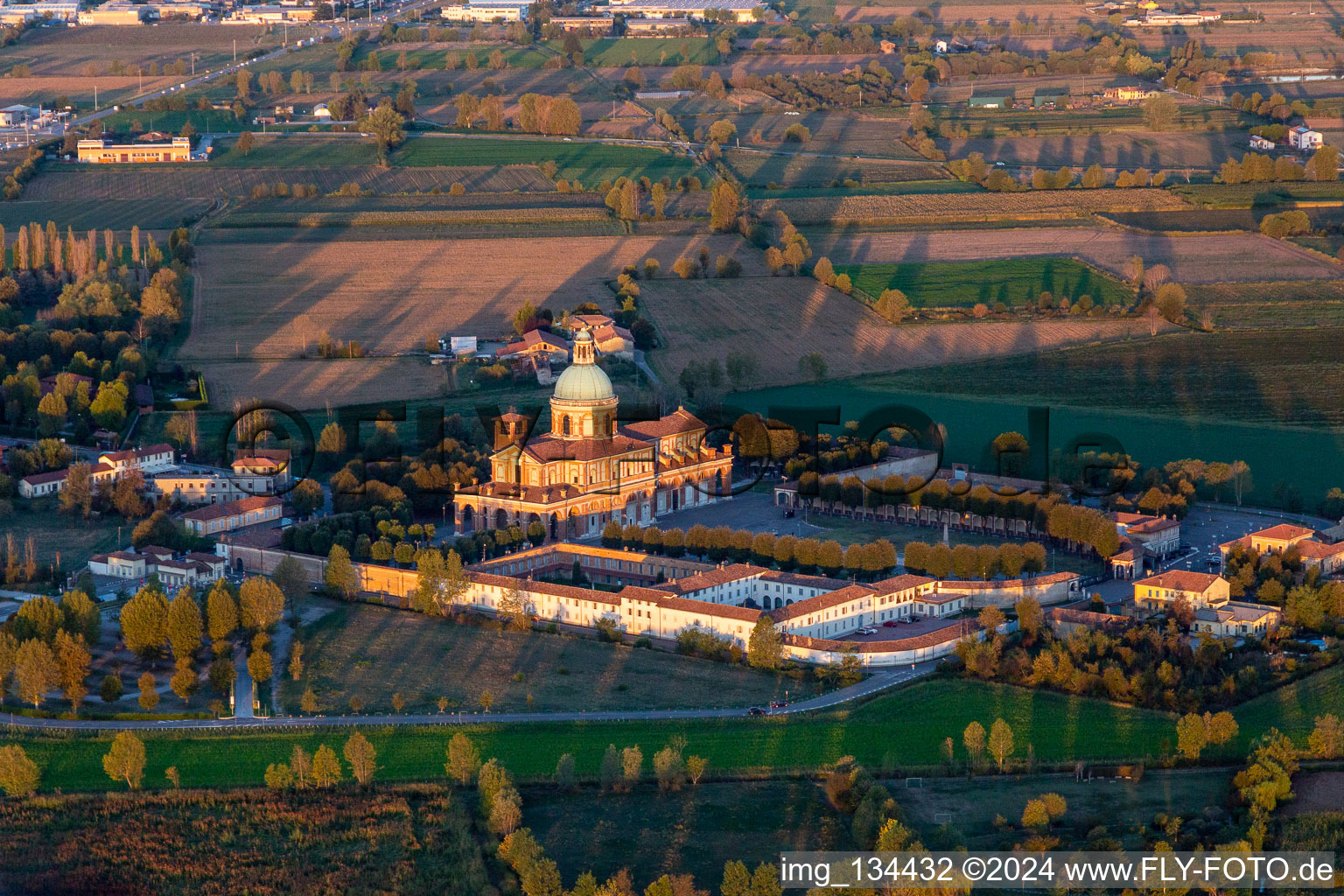 Aerial view of Santa Maria del Fonte Sanctuary