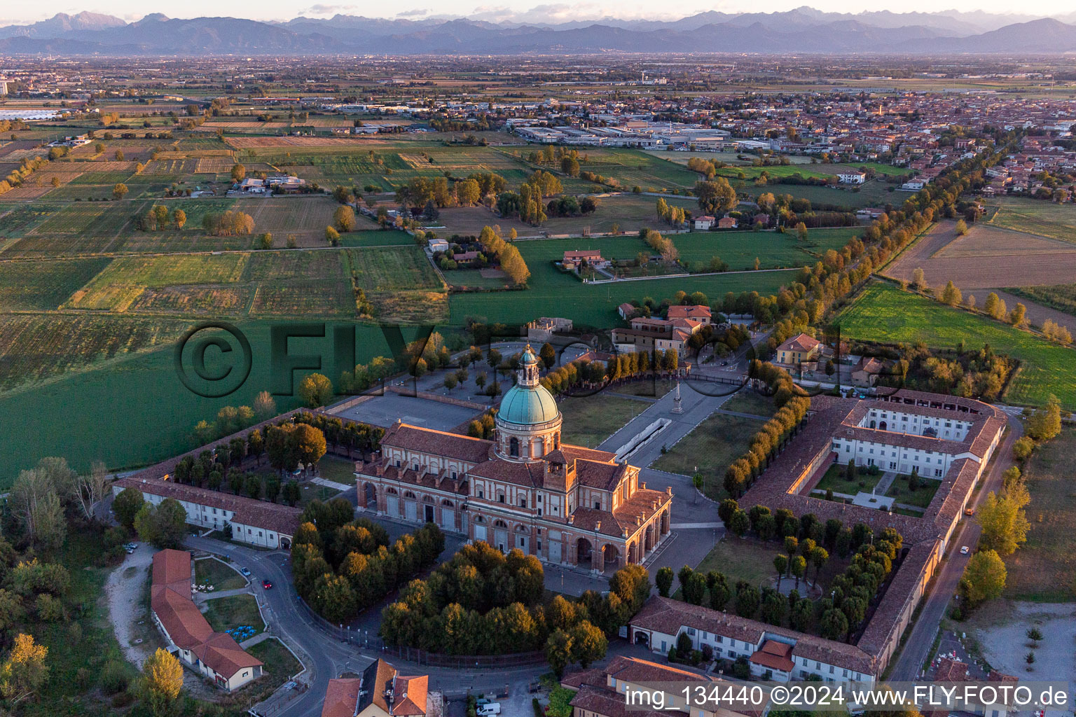 Santa Maria del Fonte Sanctuary seen from above