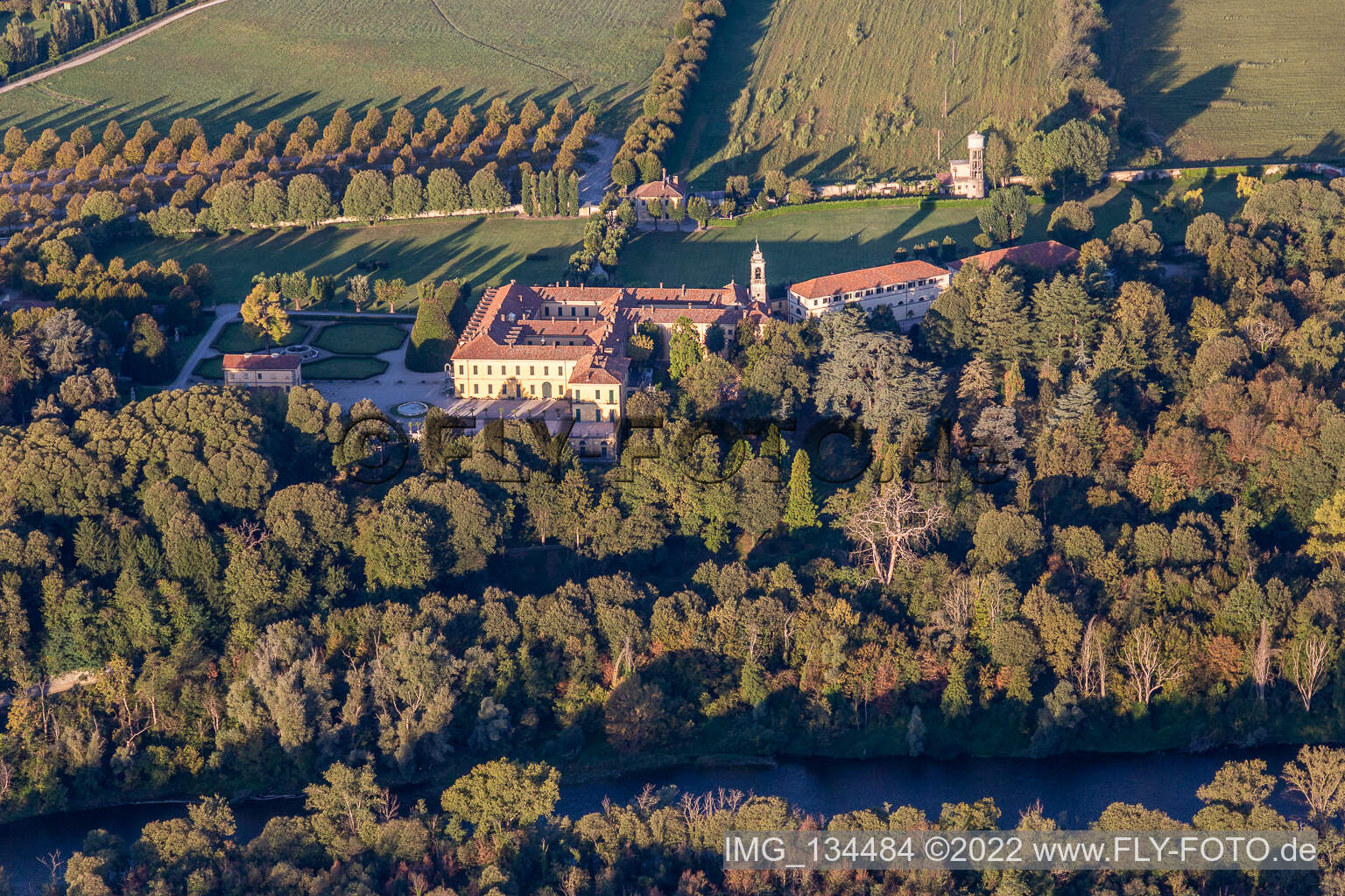 Villa Castelbarco in Vaprio d’Adda in the state Lombardy, Italy