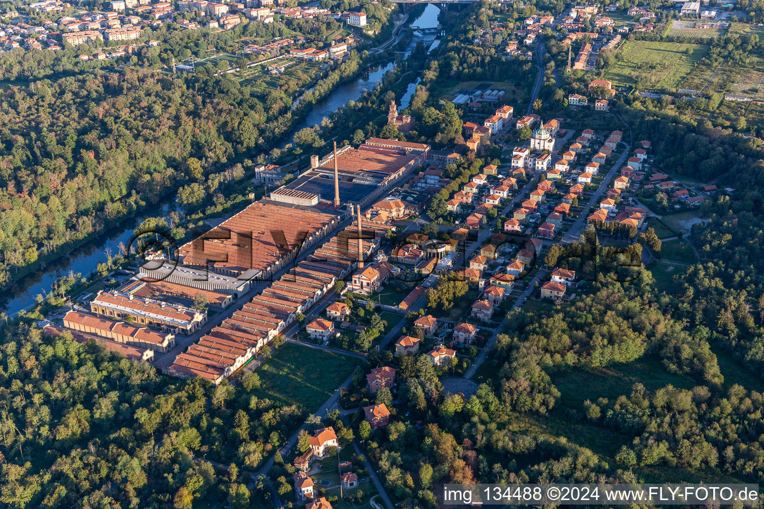 Central hydroelectric power station of Crespi d'Adda in Capriate San Gervasio in the state Bergamo, Italy