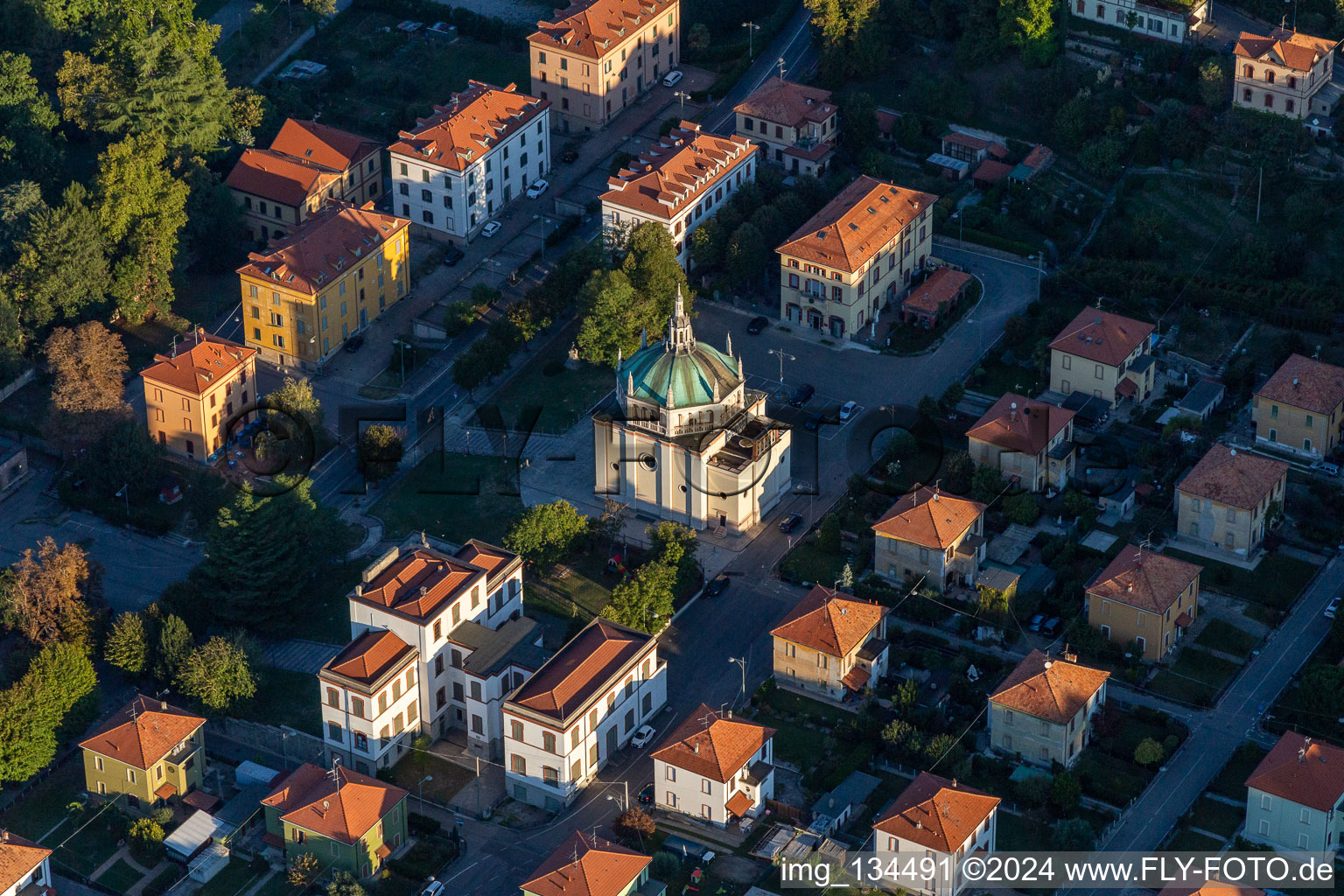 Church of Crespi d'Adda in Capriate San Gervasio in the state Bergamo, Italy