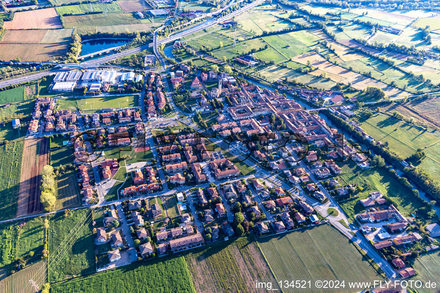 District Albignano in Truccazzano in the state Lombardy, Italy