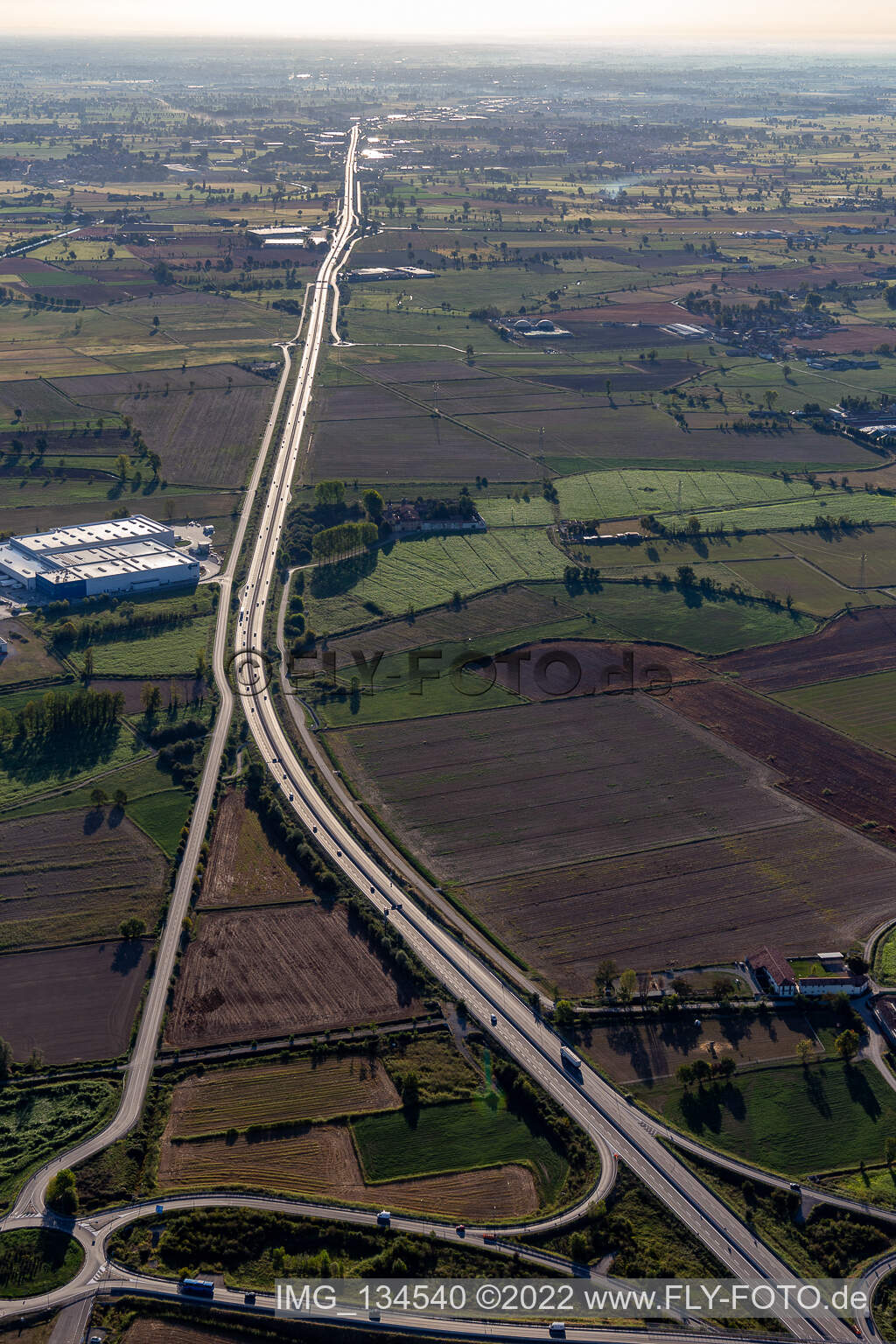 SP415 in Spino d’Adda in the state Cremona, Italy