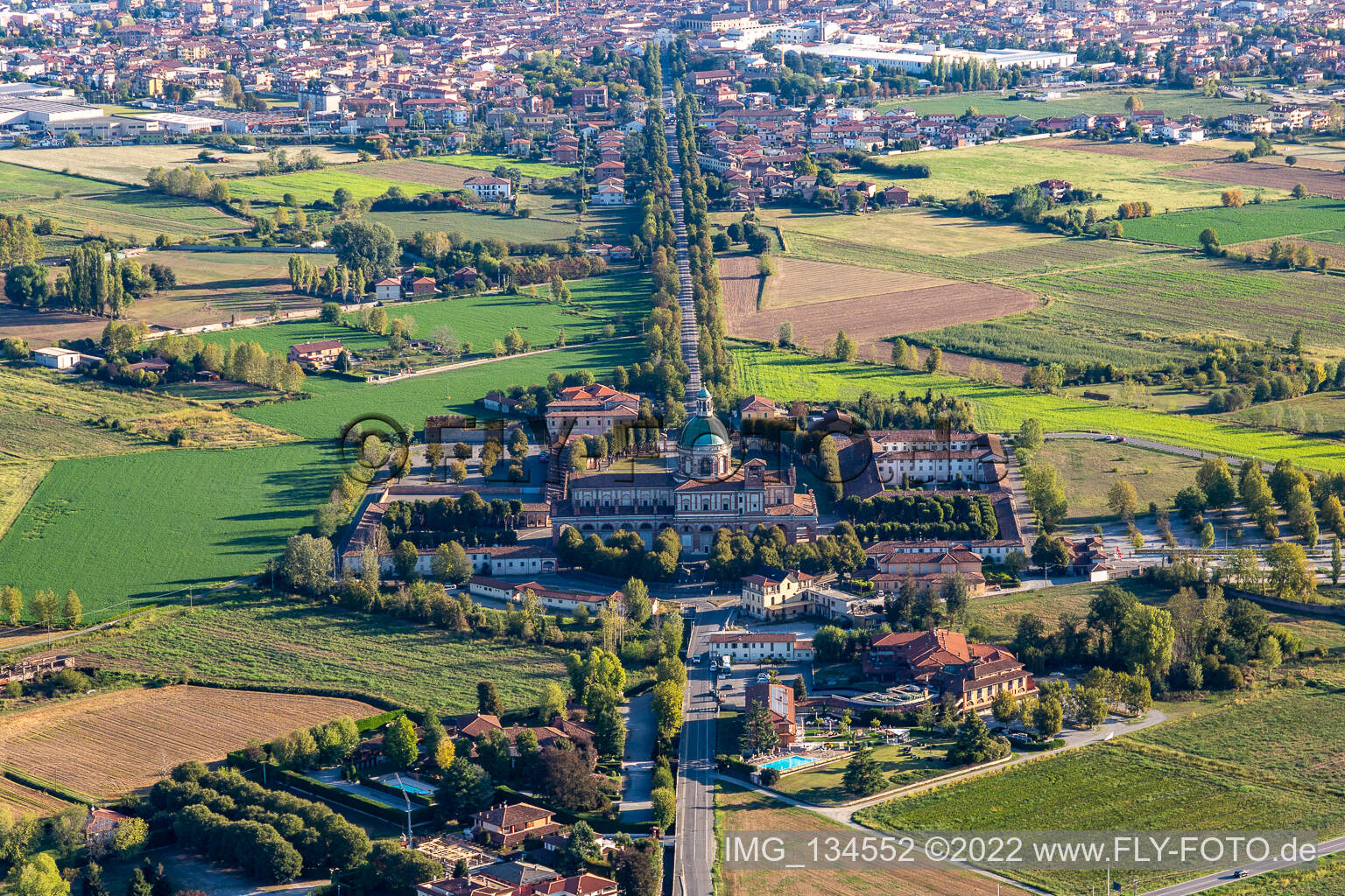 Bird's eye view of Santa Maria del Fonte Sanctuary